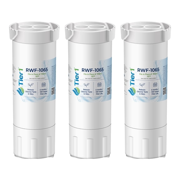 Tier1 XWF Refrigerator Water Filter 3-pk | Replacement for GE XWF, WR17X30702, GBE21, GDE21, GDE25, GFE24, GFE26, GNE21, Fridge Filter