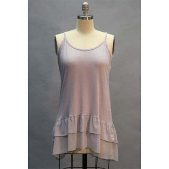 Tiered Chiffon Dress Extender, Gray - 1S-M & 1L-XL