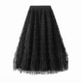 thumbnail image 1 of Tiered Elastic Waist Tulle Maxi Skirt Skirt length 95cm, 1 of 5