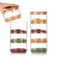 Tiered Glass Storage Jars Snack and Dried Fruit Organizer Glass Salad ...