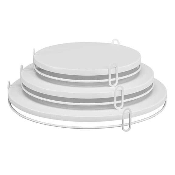 Tiered Metal Cakes Stands 3pc Durable Serving Platters For Special Event