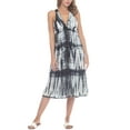 thumbnail image 1 of Raviya Women's Tiered Midi Dress Coverup Black Tie Dye M New, 1 of 1