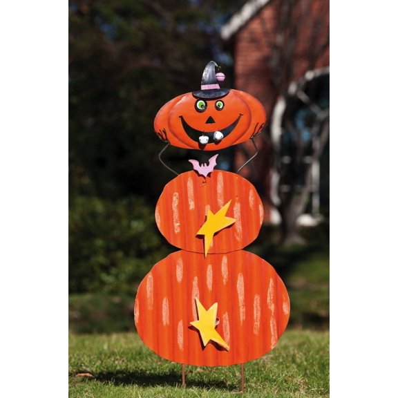 Tiered Pumpkin Garden Stake