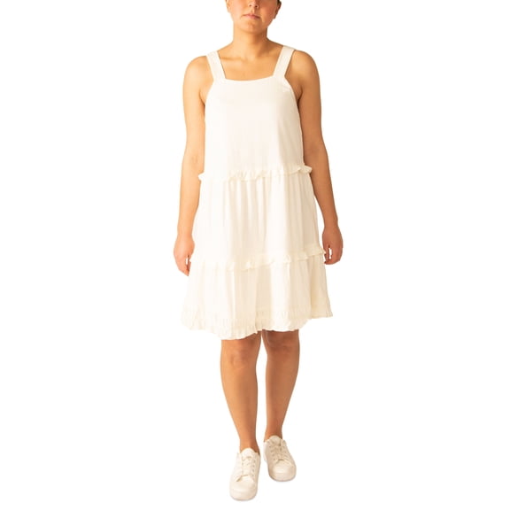 Tiered Ruffle-Trim Dress Light Birch L