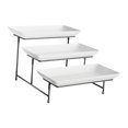 thumbnail image 1 of Tiered Serving Trays Dessert Stand Food Platter with a 3 Layer Rectangular Design for Holiday Events, 1 of 9
