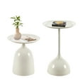 thumbnail image 1 of Tiered Side Table White Metal Nesting Accent Tables, 1 of 8