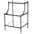 thumbnail image 1 of Butler Specialty Metalworks Tiered Mirrored Side Table In Light Bronze, 1 of 9