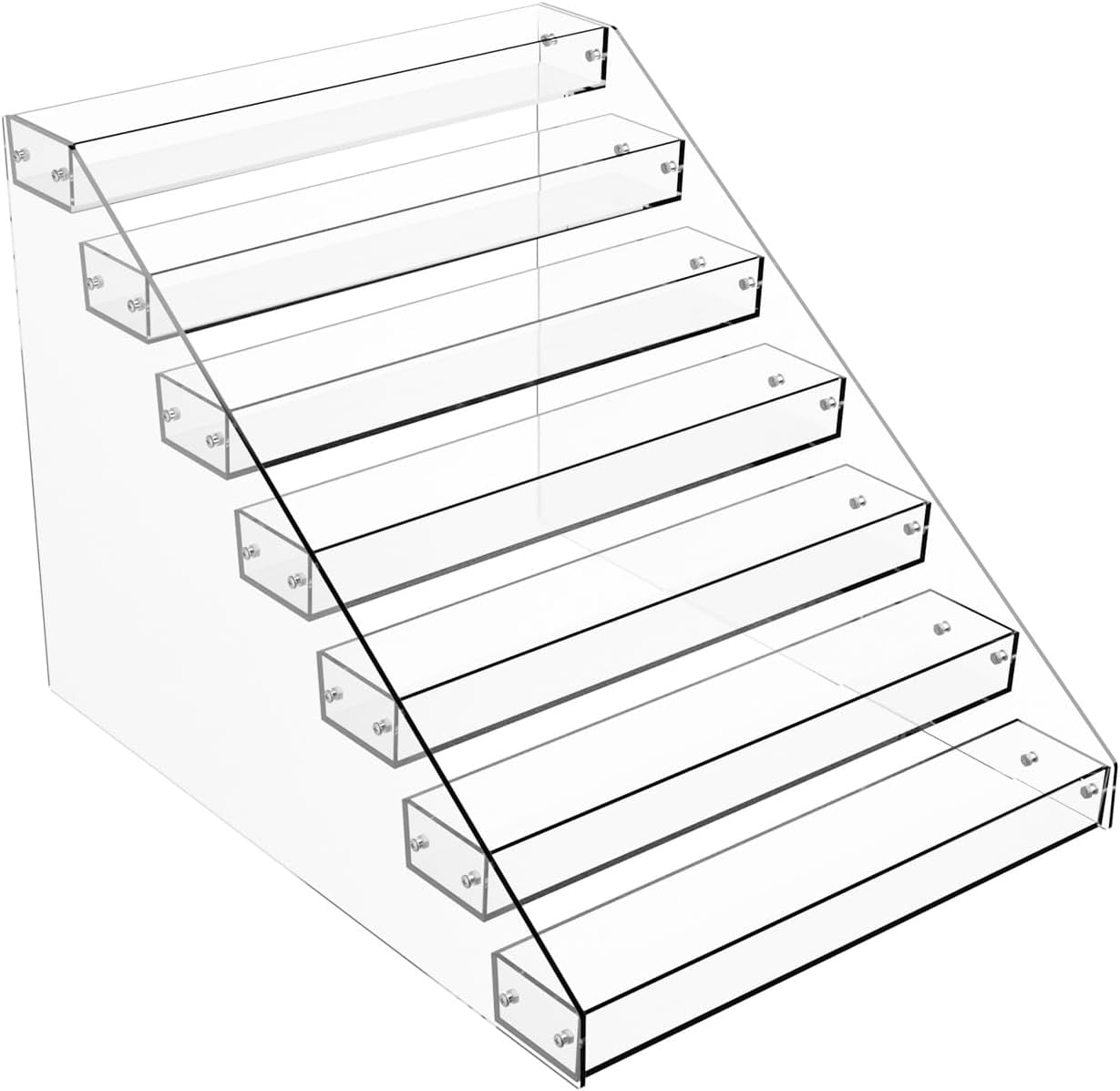 Tiered Spice Rack Acrylic, 7 Tier Clear Spice Rack Organizer for ...