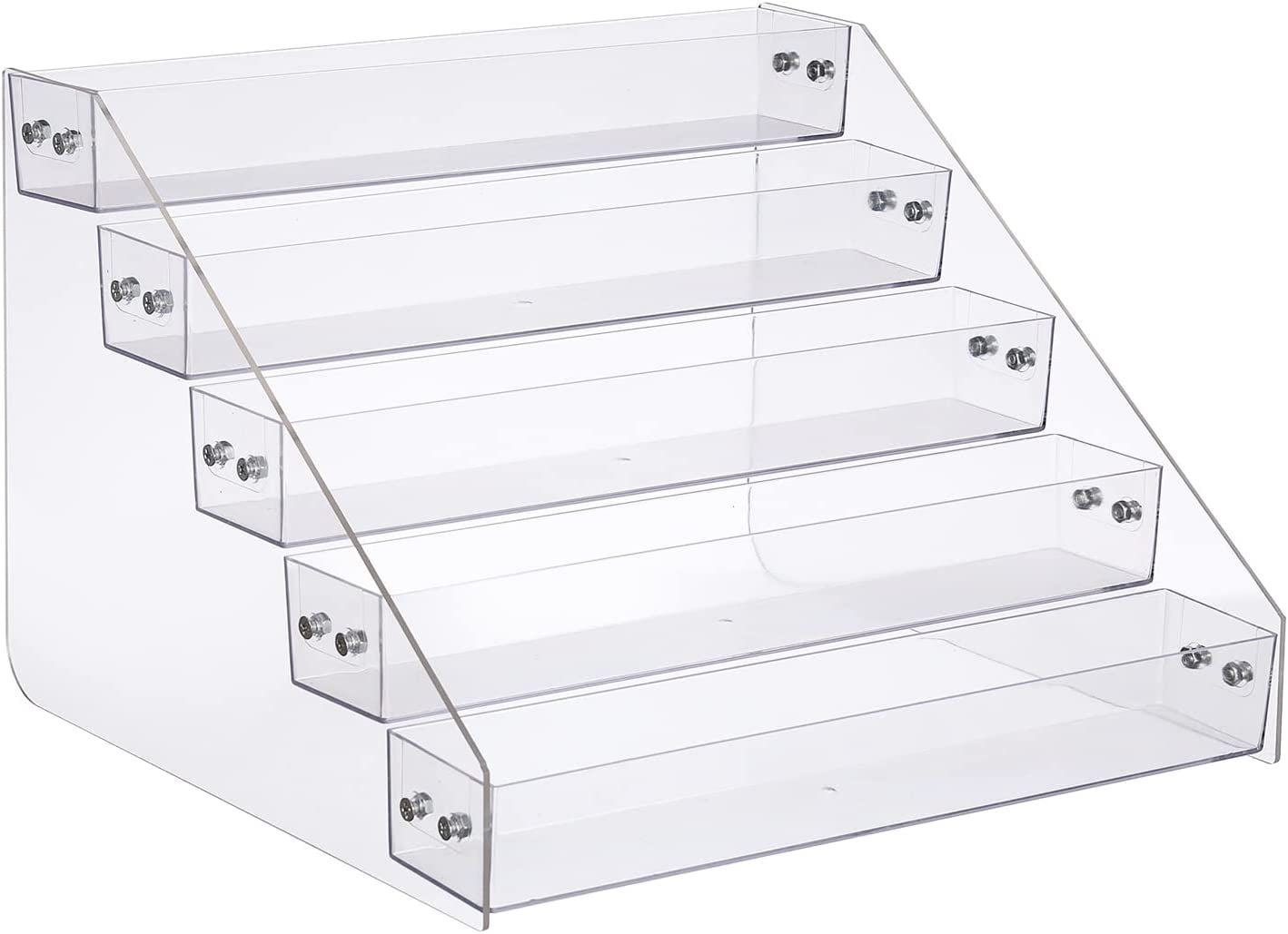 Clear Acrylic 5-Tier Adjustable Spice Rack for Kitchen Countertop