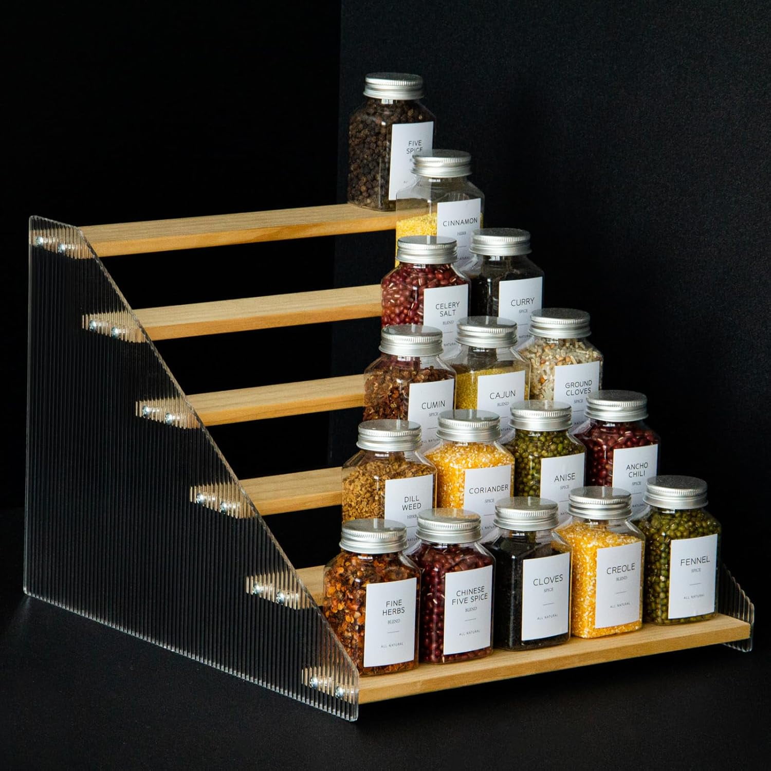 Tiered Spice Rack Organizer for Cabinet & Countertop, 6 Tier Spice ...