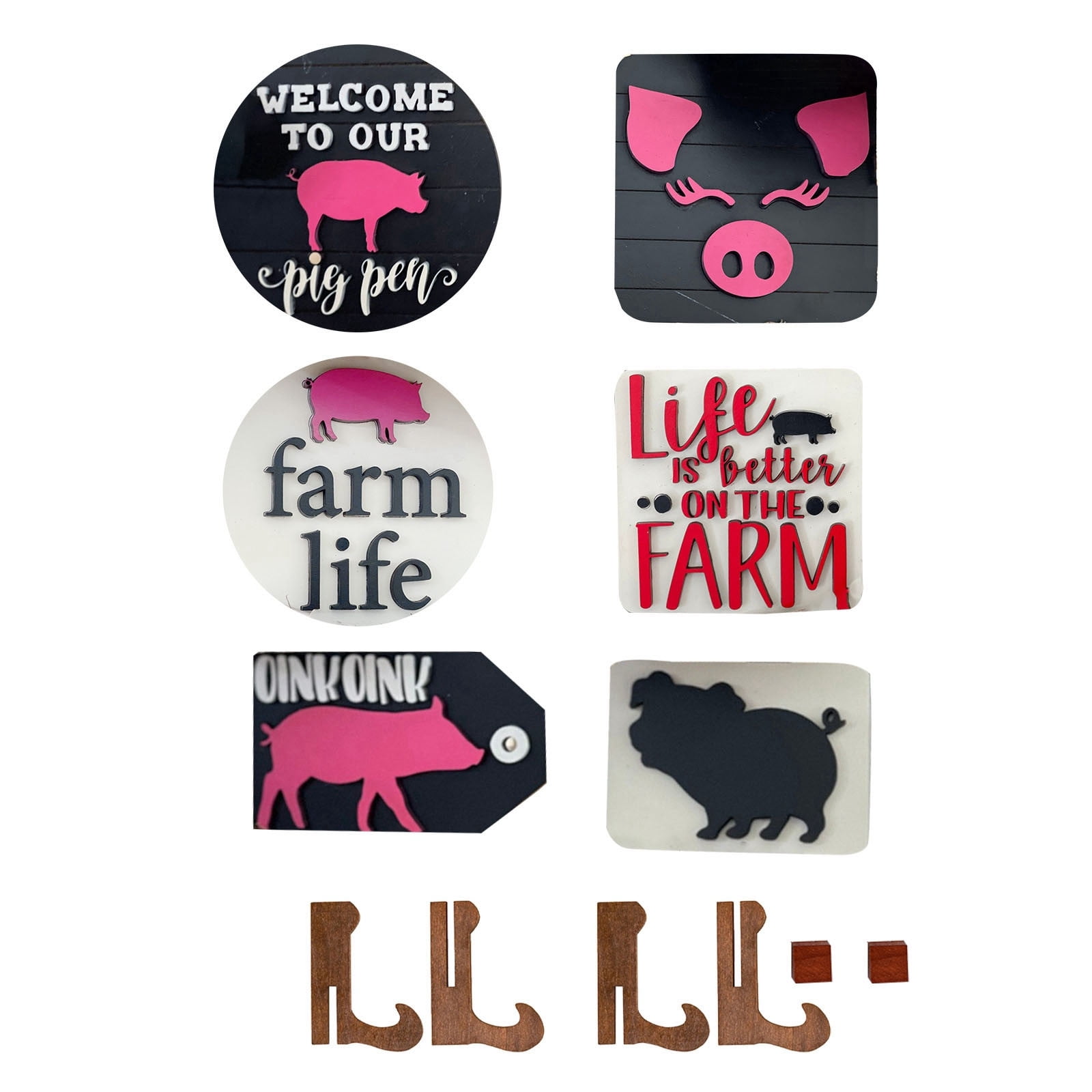 Tiered Tray Decor Set Cute Wooden Signs Rustic Tiered Tray Decoration Items For Home Table House