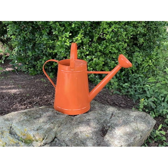 Tierra Garden 2.1 Gallon Orange Metal Watering Can
