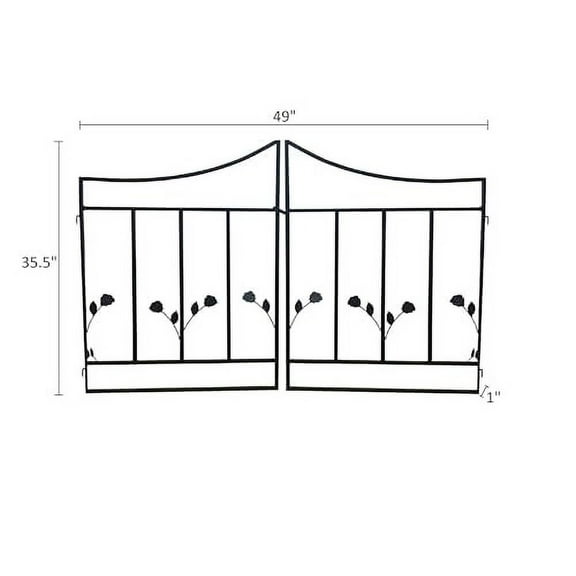 Tierra Garden 39-1785 Rosetta Garden Gate, 35.5" H x 49" W x 1" D