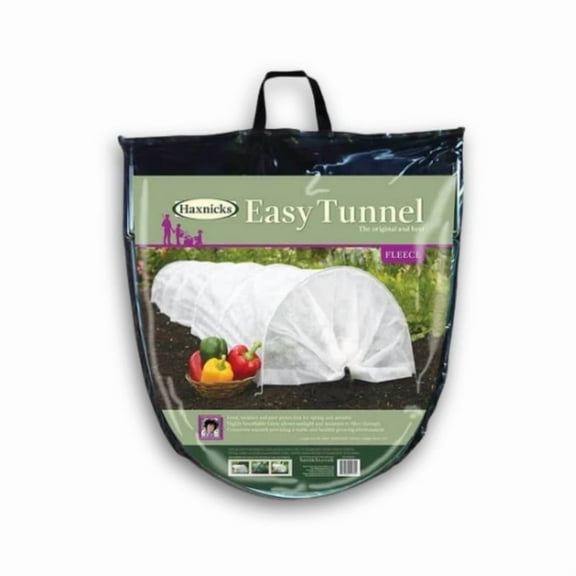 Haxnicks Standard Easy Fleece Tunnel with Steel Hoops - UV-Stabilized Easy Setup Frost & Pest Protection for Plants - 118"L x 18"W x 12"H