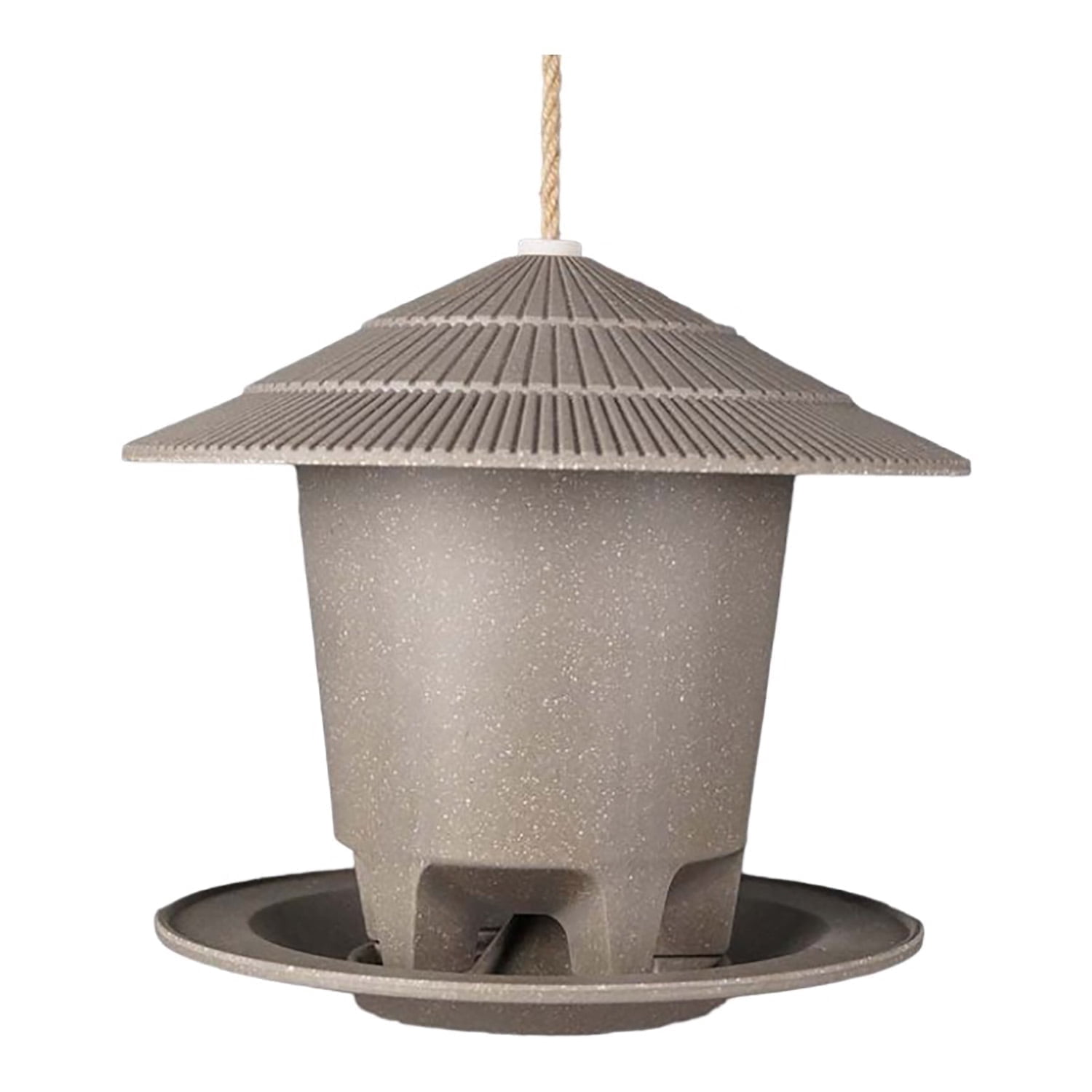 Tierra Garden Deluxe Round Bird Feeding Station, Straw, 1-Piece, 8.6 in Capacity