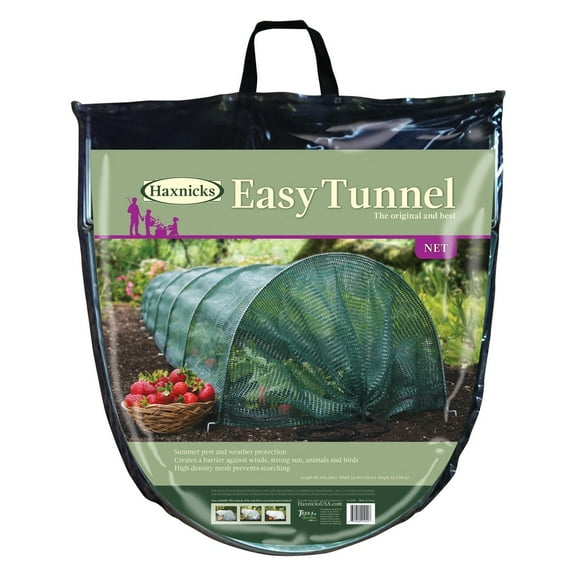 Tierra Garden Haxnicks Easy Net Tunnel, 118" x 18", Mesh Polypropylene and Steel Plant Cover with UV Resistant