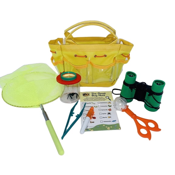 Little Pals 8-Piece Kids Bug Watching & Bug Hunt Activity Kit  Outdoor Explorer Set with Net, Viewer, Binoculars & Tools