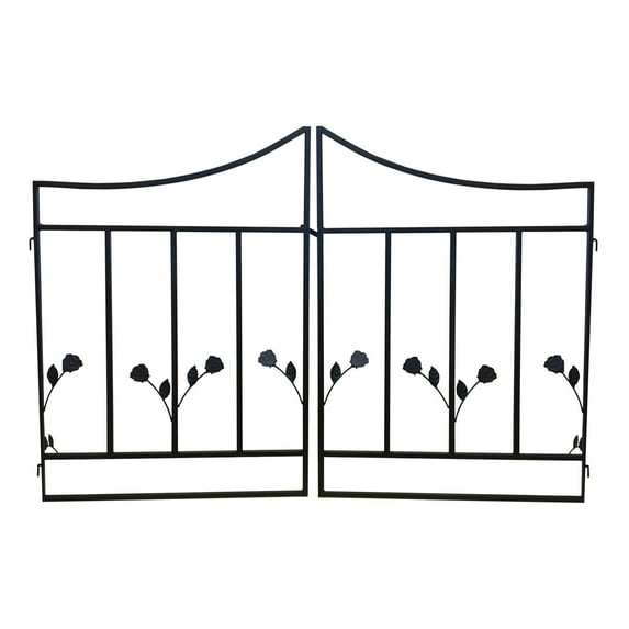 Tierra Garden Rosetta Black Garden Gate 49W x 35.5H in