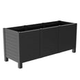 thumbnail image 1 of Tierra Verde 17-Inch x 48-Inch Raised Garden Trough Box for Patio or Deck, Black, 1 of 9