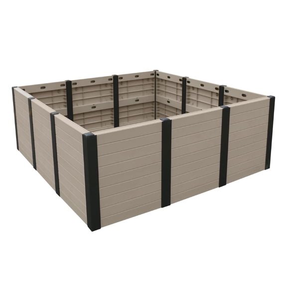 Tierra Verde Raised Garden Bed, 48 in x 48 in, Khaki
