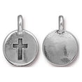 thumbnail image 1 of TierraCast 11mm Antique Silver Cross Charm, 1 of 1