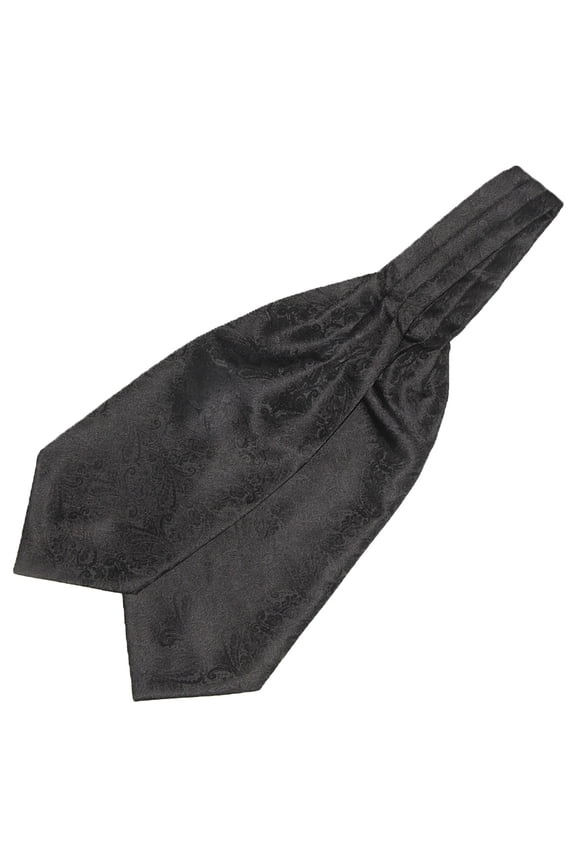 Ties for Men BWASD Adjustable Formal Classic Silky Satin Solid Pure Color Neck Tie Necktie Cravat Leisure for Wedding Banquet Dating Party Daily Wear Black