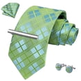 thumbnail image 1 of Ties for Men Formal Necktie Set Pocket Square Cufflinks Tie Clip Set Gift Box Wedding Party, 1 of 7