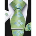 thumbnail image 1 of Ties for Men Formal Necktie Set Pocket Square Cufflinks Tie Clip Set Gift Box Wedding Party, 1 of 7