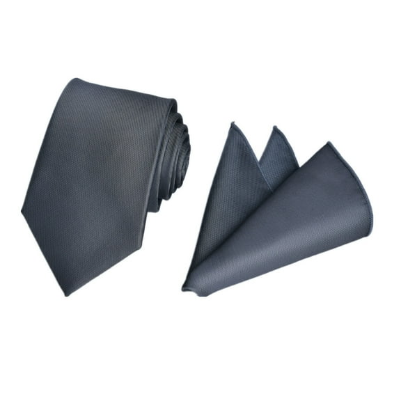 Ties for Men Formal Necktie and Pocket Square Set Classic Wedding Business Tie & Handkerchief