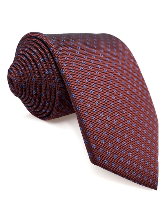 Ties for Men Maroon Brick Red Necktie for Men Patterned Wedding Medium 57.5"