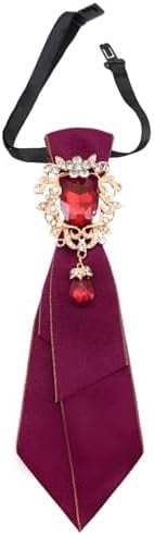 Ties for Women with Big Crystal, Adjustable Rhinestone Womens Tie Pretied Neckties for Women Lady Girl Casual School
