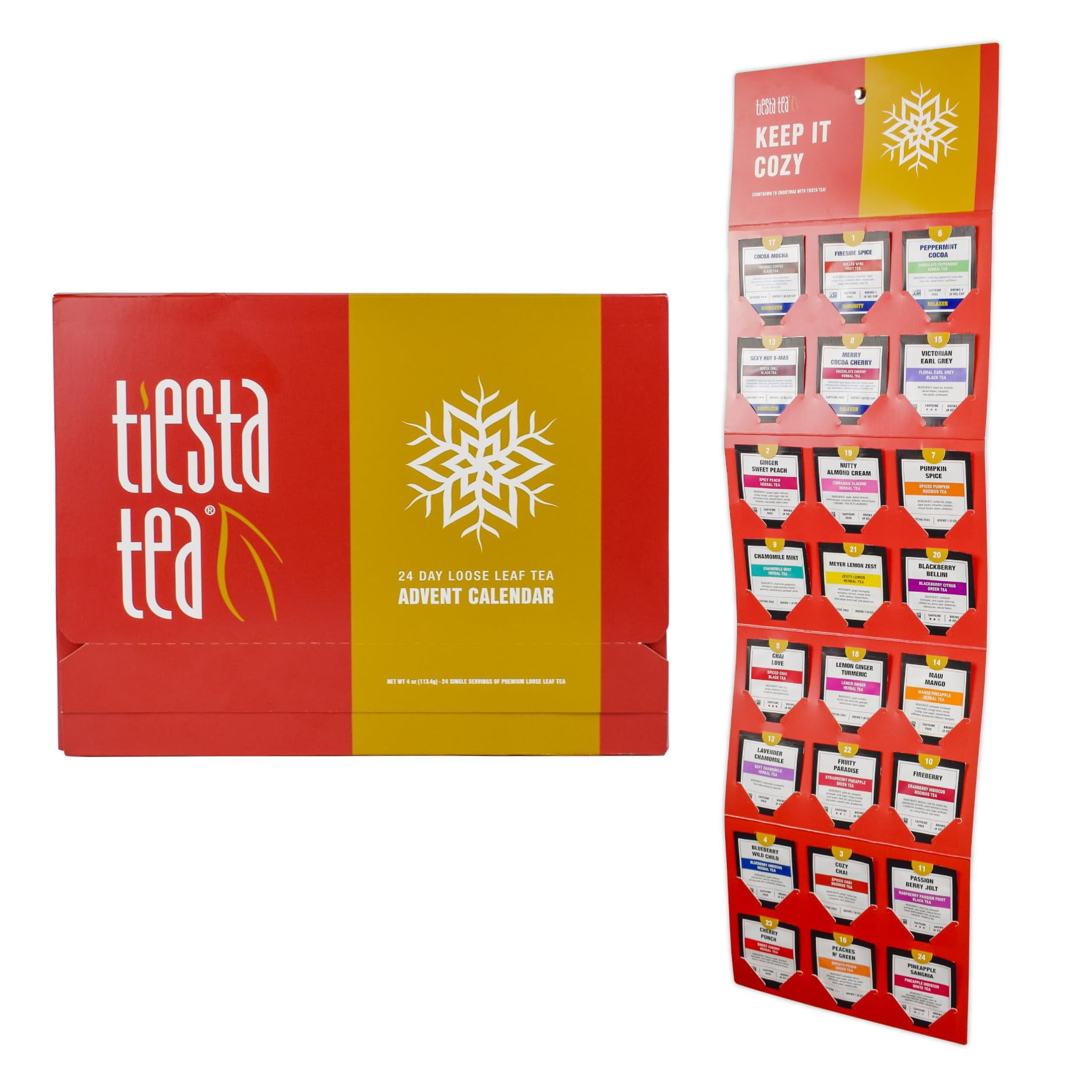 Tiesta Tea - 2023 OKA4 Holiday Tea Advent Calendar, 24 Days of Premium ...