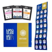 Tiesta Tea - Advent Calendar 2025 - 24 Festive Loose Leaf Tea Blends - Christmas Advent Calendar - Limited Edition Holiday Gift Set - Make Hot or Iced Tea - Brews 1 8 oz Cup Per Pouch