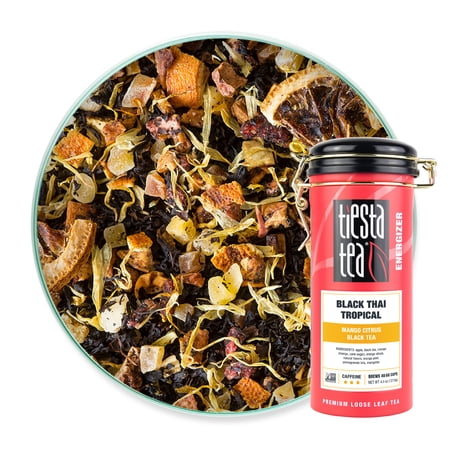 Tiesta Tea Black Thai Tropical, Mango Citrus Loose Leaf Black Tea, 4.5 oz Pack Of 6