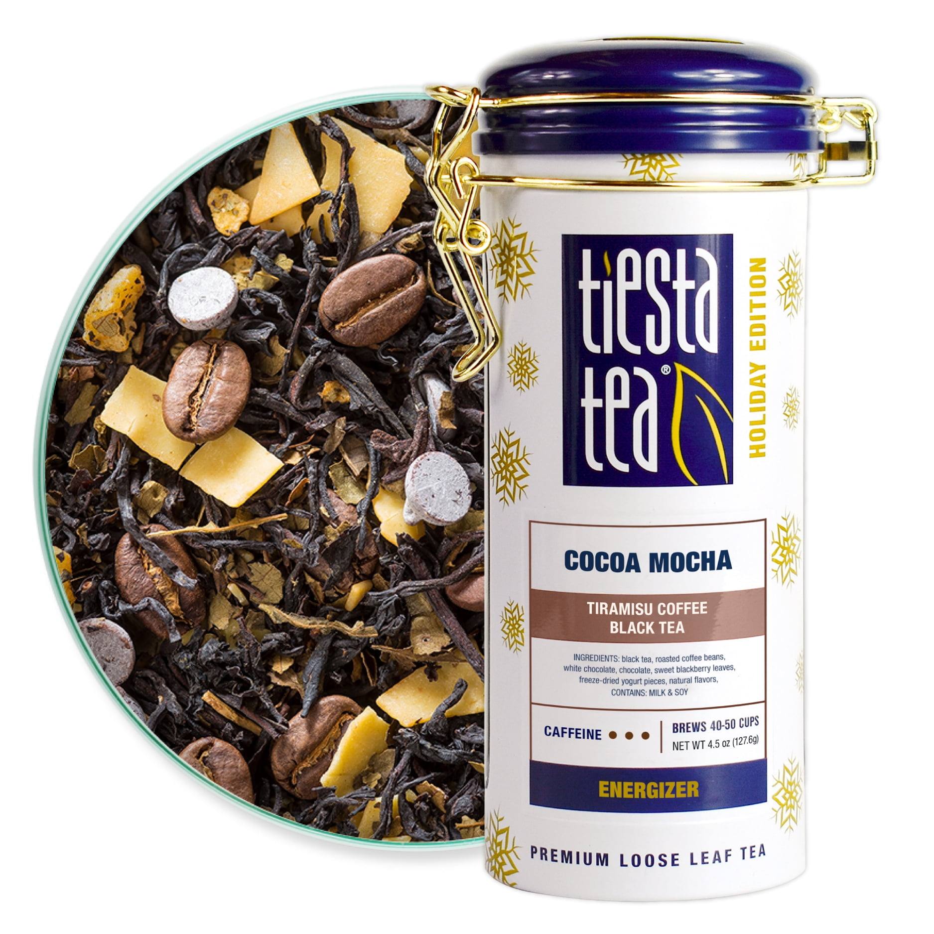 Tiesta Tea Cocoa Mocha, Energizer Loose Leaf Black Tea, High Caffeine