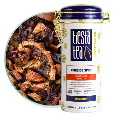 Tiesta Tea - Fireside Spice, Immunity Loose Leaf Herbal Tea, Caffeine Free, GMO-Free, Make Hot or Iced Tea & Brews Up to 50 Cups - 5 Ounce Refillable Tin