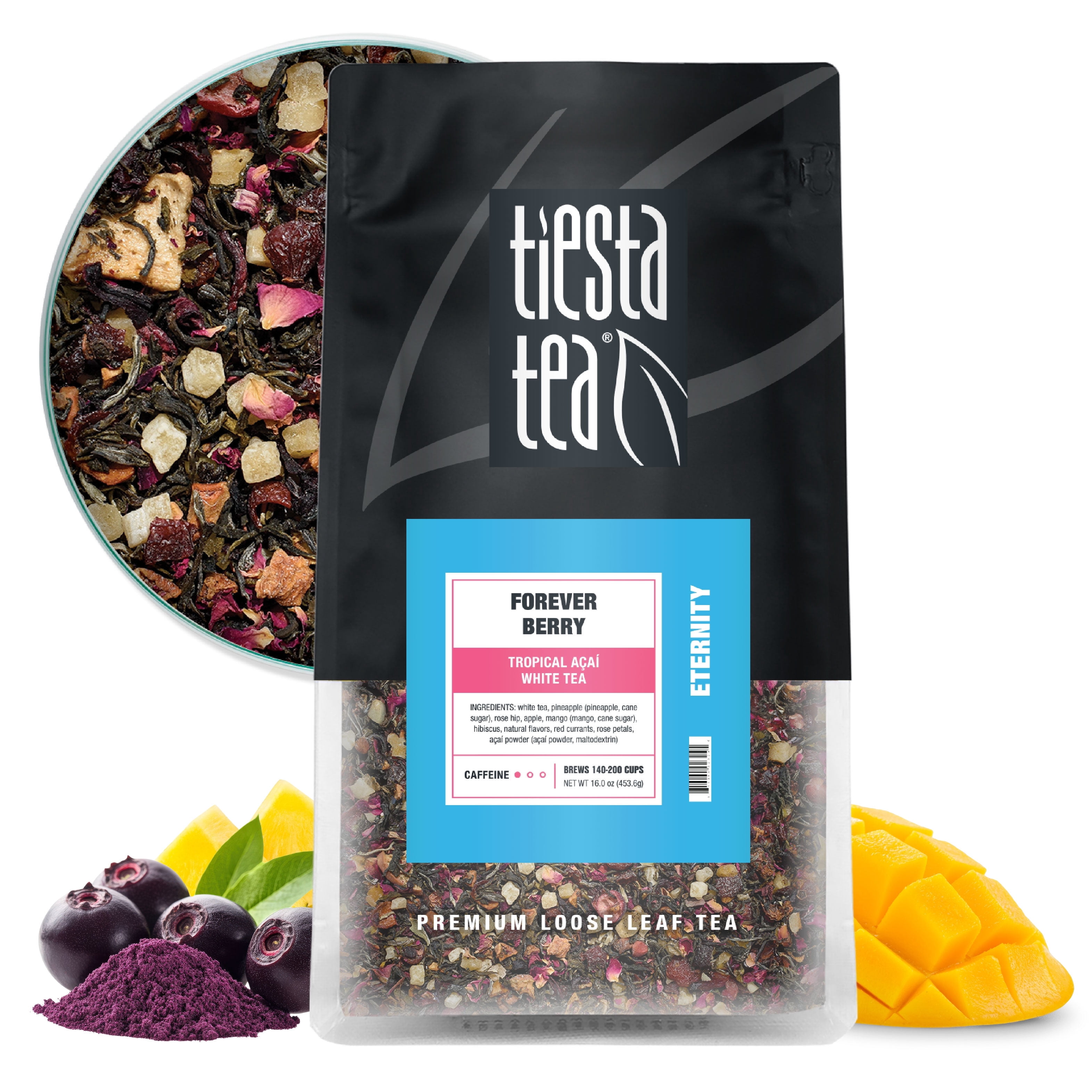 Forever Tea Tiesta Tea - Forever Berry Tea, Loose Leaf, Tropical Açaí White Tea ...