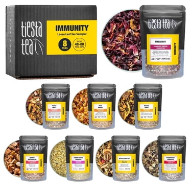 Tiesta Tea Herbal & Rooibos Dry Flight Sampler – Caffeine Free, Premium Loose Leaf Tea Sample Set with Exotic Flavors