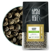 Tiesta Tea - Jasmine Pearls Green Tea, Single Origin Premium Jasmine Loose Leaf from China, 100% Pure Unblended Medium Caffeinated Tea, Hot or Iced Tea & Up to 200 Cups - 16oz Resealable Bulk Pouch