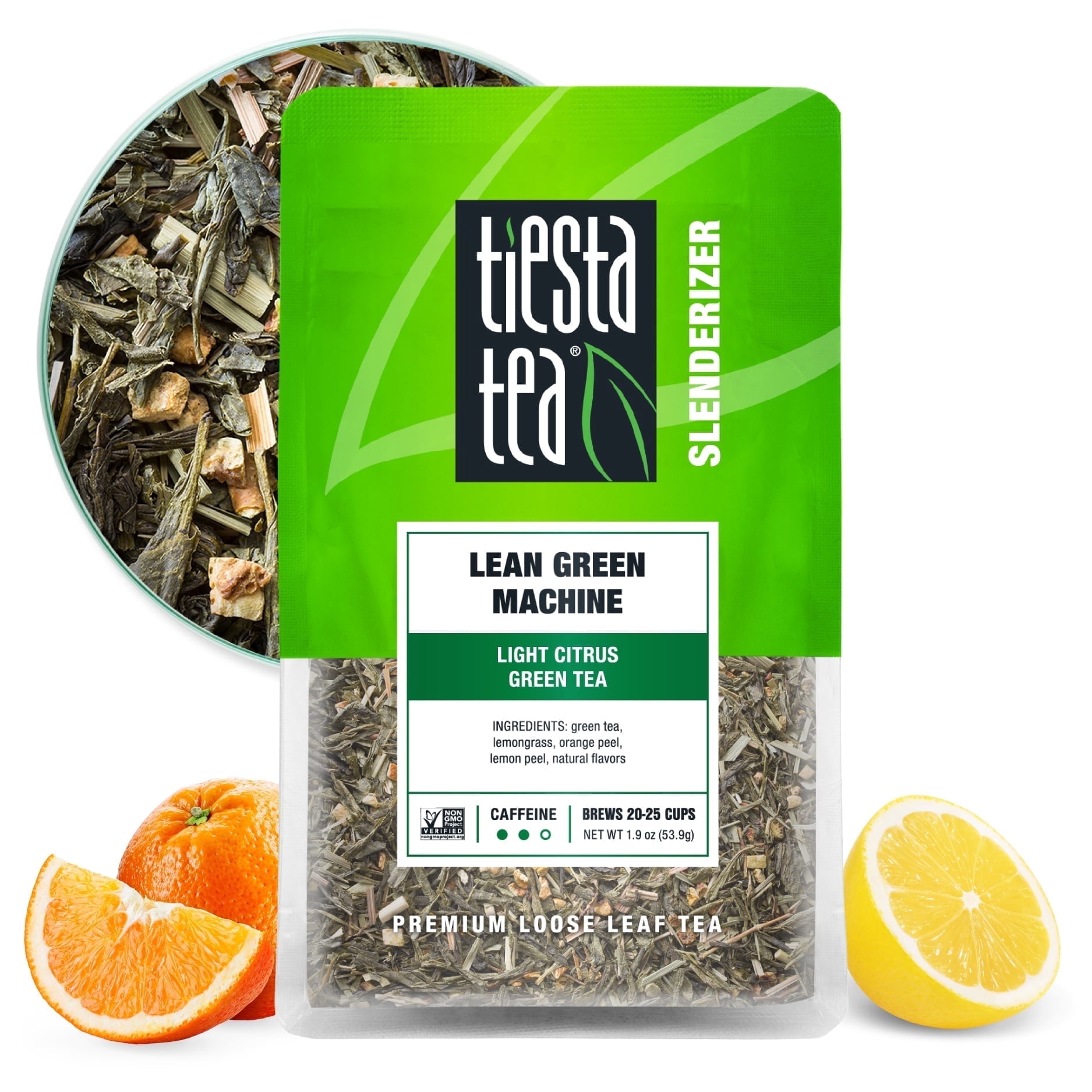 Tiesta Tea Lean Green Machine Slenderizer Loose Leaf, Light Citrus ...