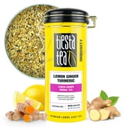 Tiesta Tea - Lemon Ginger Turmeric, Immunity Loose leaf Tea, Lemon Ginger Loose Leaf Herbal Tea, Make Hot or Iced Tea & Brews Up to 50 Cups - 5 Ounce Refillable Tin
