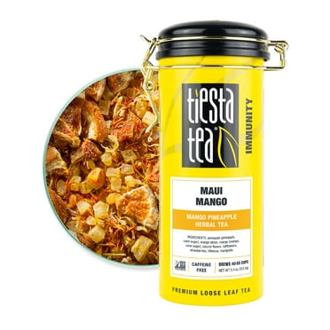 Tiesta Tea - Maui Mango, Immunity Loose Leaf Fruit Tea, Caffeine Free, GMO-Free, 5.5oz Canister
