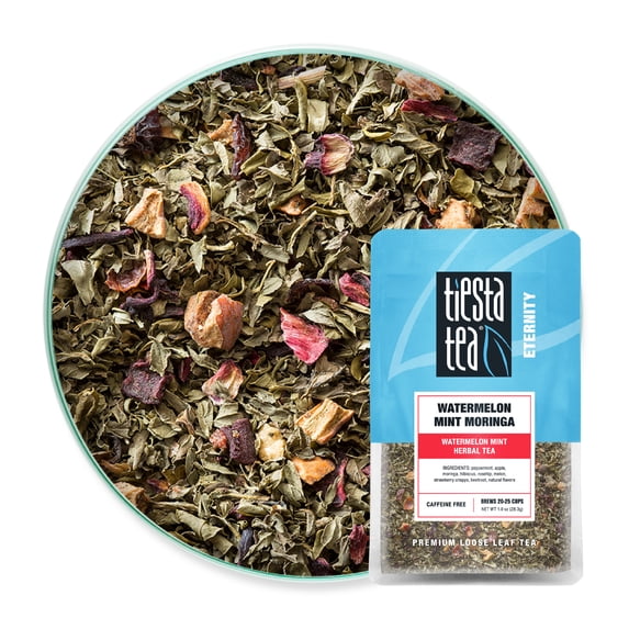 Tiesta Tea Watermelon Mint Moringa Herbal Tea, Non Caffeinated Loose Leaf, 1 oz