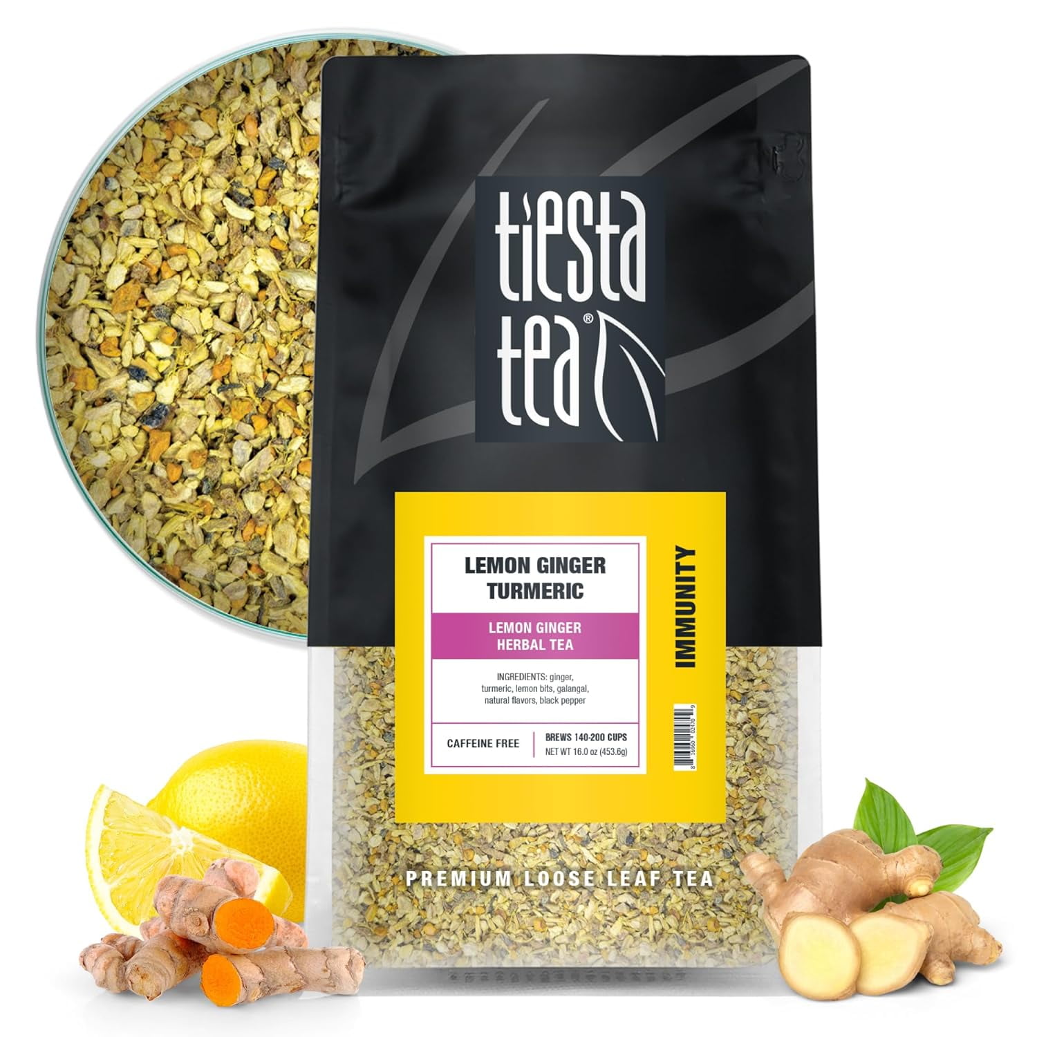 Tiesta TeaLemon Ginger Turmeric | Lemon Ginger Herbal Tea | Premium