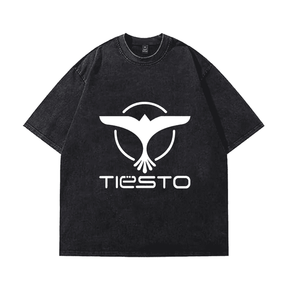 Tiesto Tour Merch T-Shirt 2025 Vintage Oversized Summer Fashion Trend Short Sleeved Top