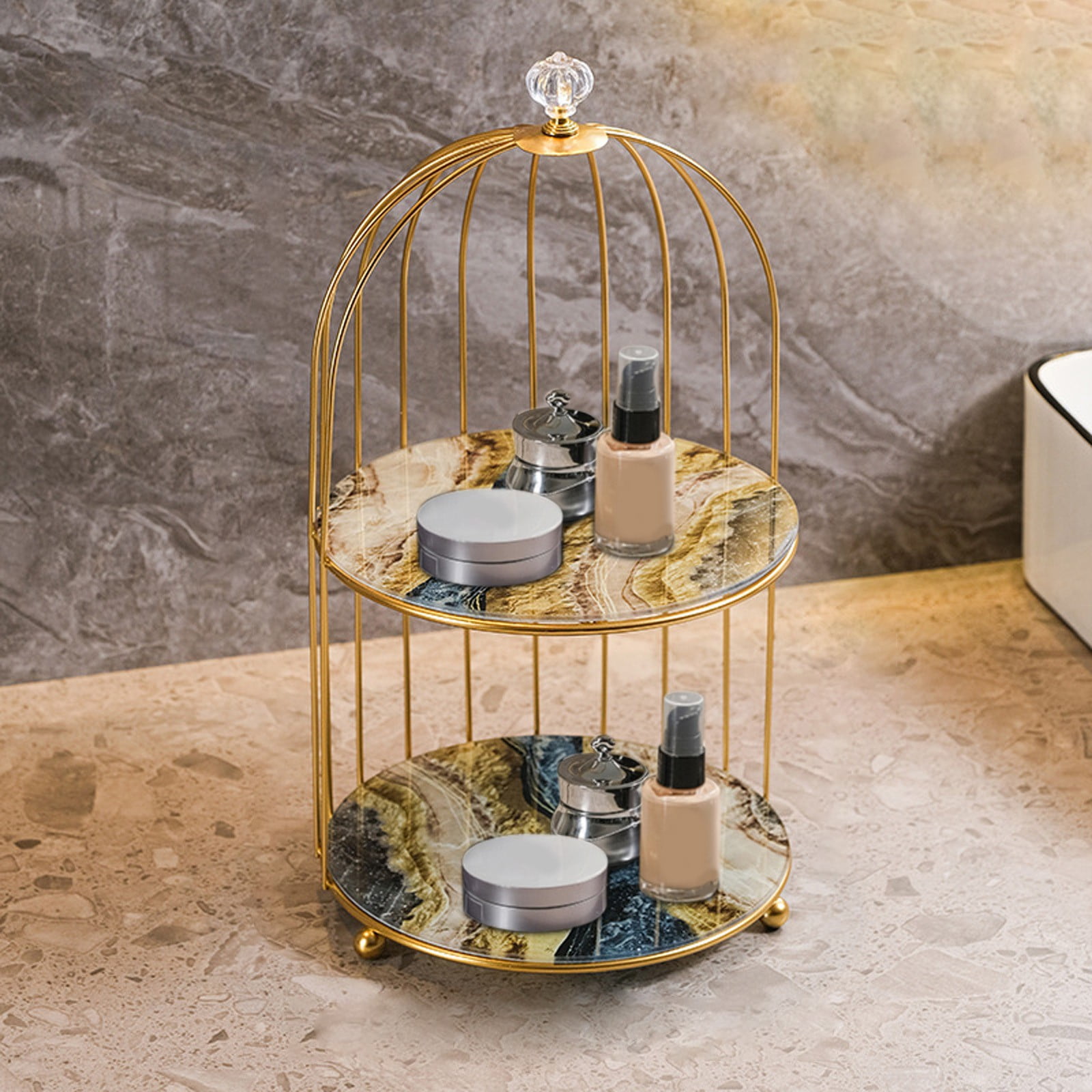 Tieyi Bathroom Cosmetics Storage Box Desktop Lipstick Storage Rack Skin ...