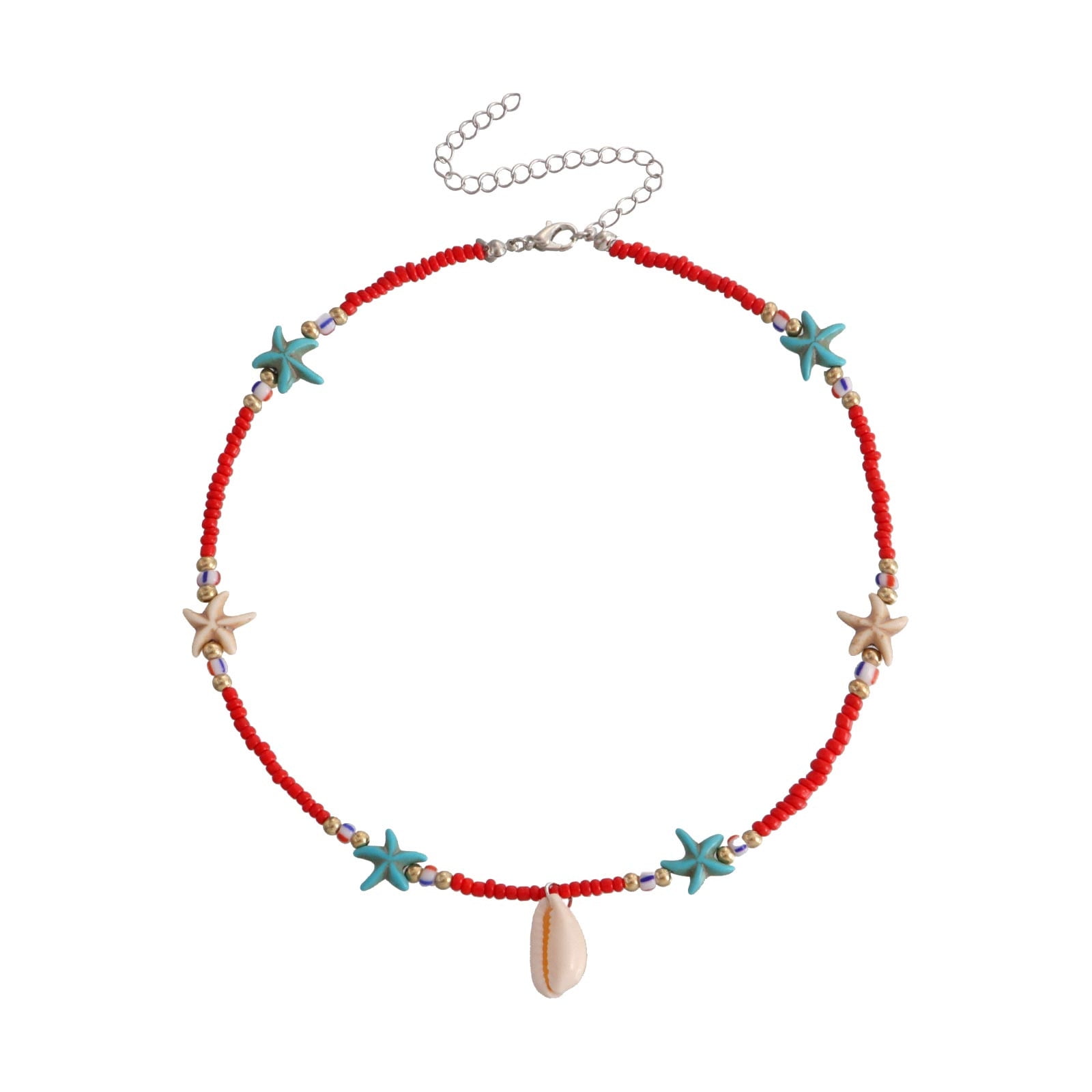 Tiezhimi Bohemian Handmade Beaded Choker Necklace Adjustable Colorful ...