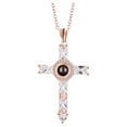 thumbnail image 1 of Tiezhimi Cross Projection Necklace Christian Bible Projection Pendant Necklace Gift, 1 of 2