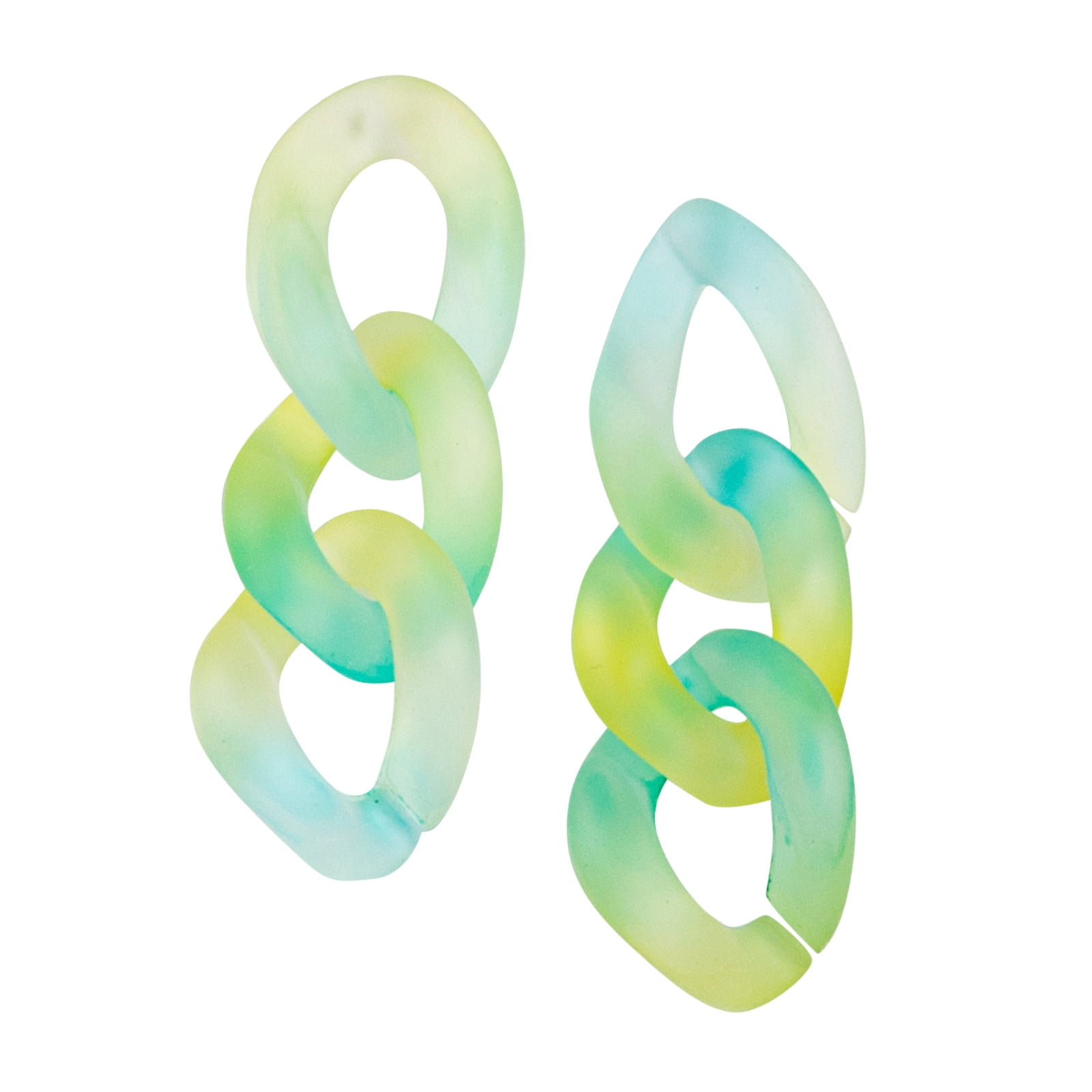 Tiezhimi Ladies Fashion French Pure Color Acrylic Earrings Retro