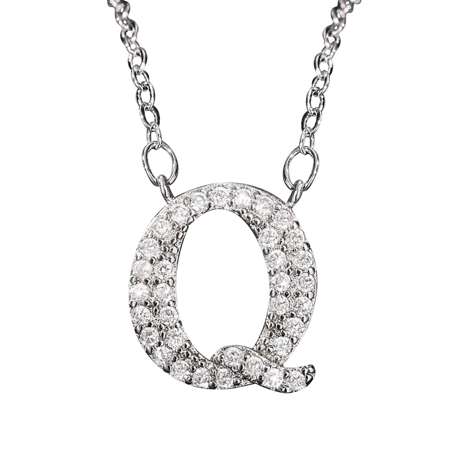 Tiezhimi Letter Pendant Diamond Necklace Men's Chain Women's Chain ...
